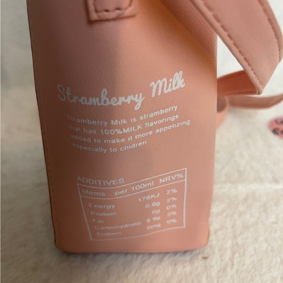 Strawberry Milk Bag - Pink - Picture 5 of 6